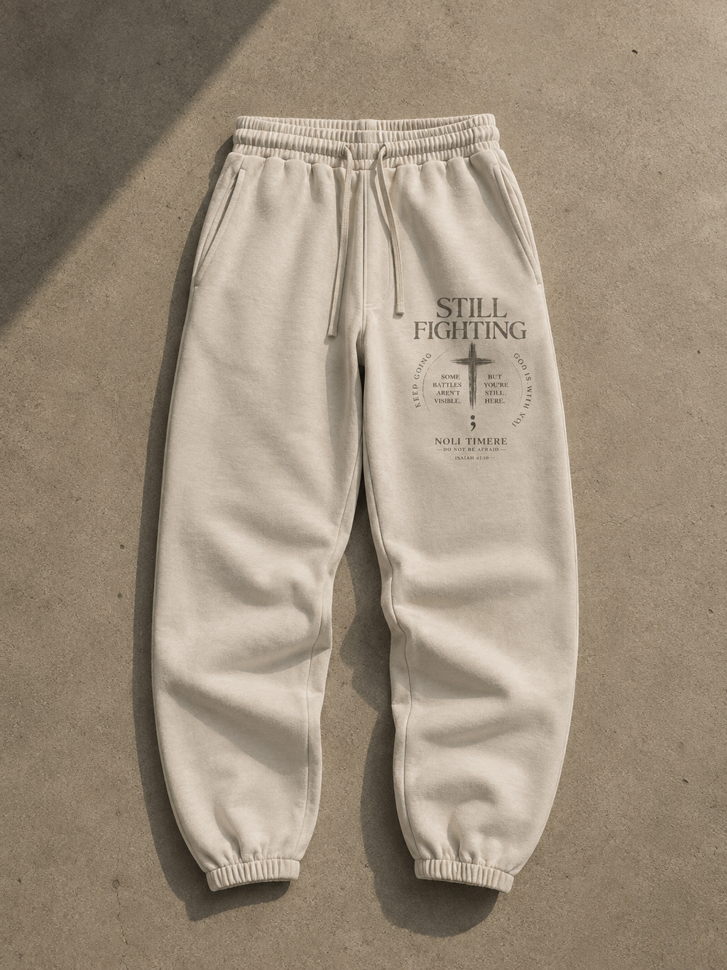 Noli Timere Still Fighting Sweatpants